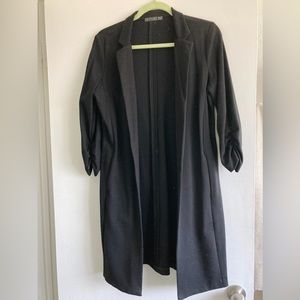 Women’s black duster jacket
